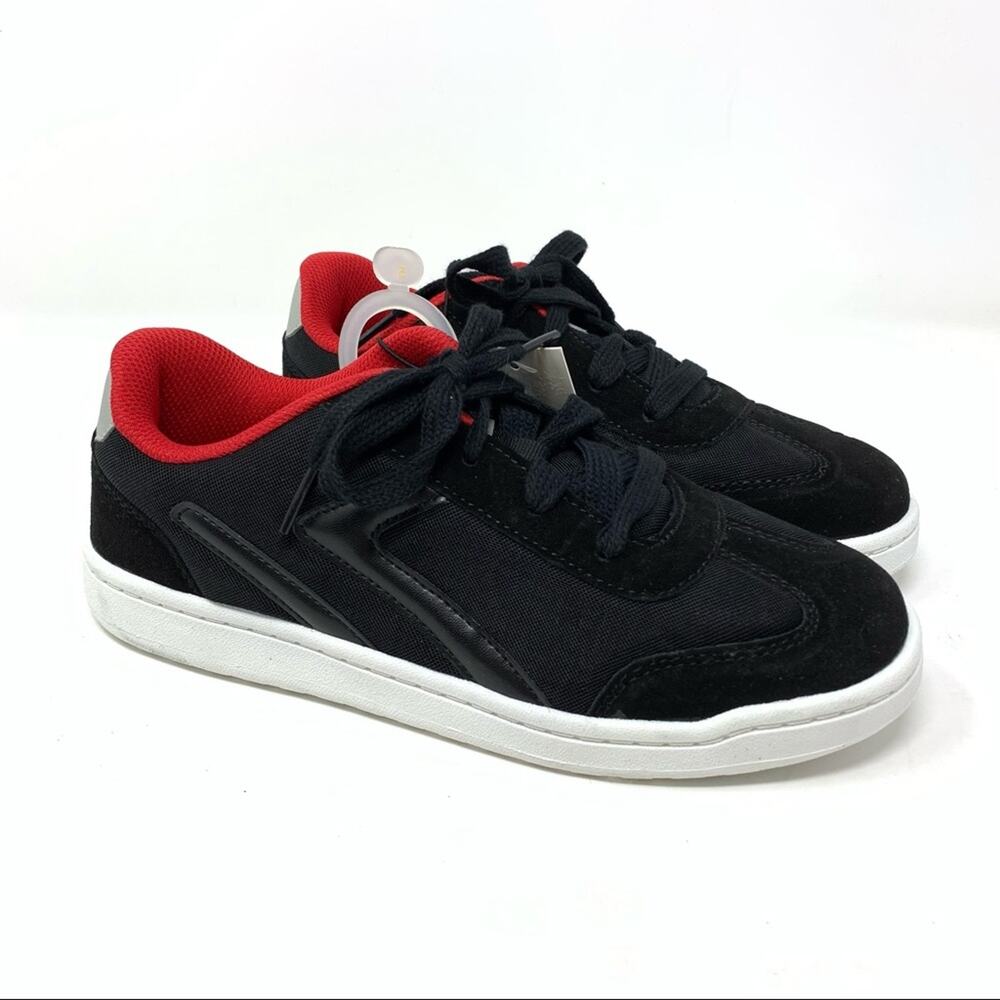 Cat & Jack Boys Sneakers Black‎ Red Cannon Size 5